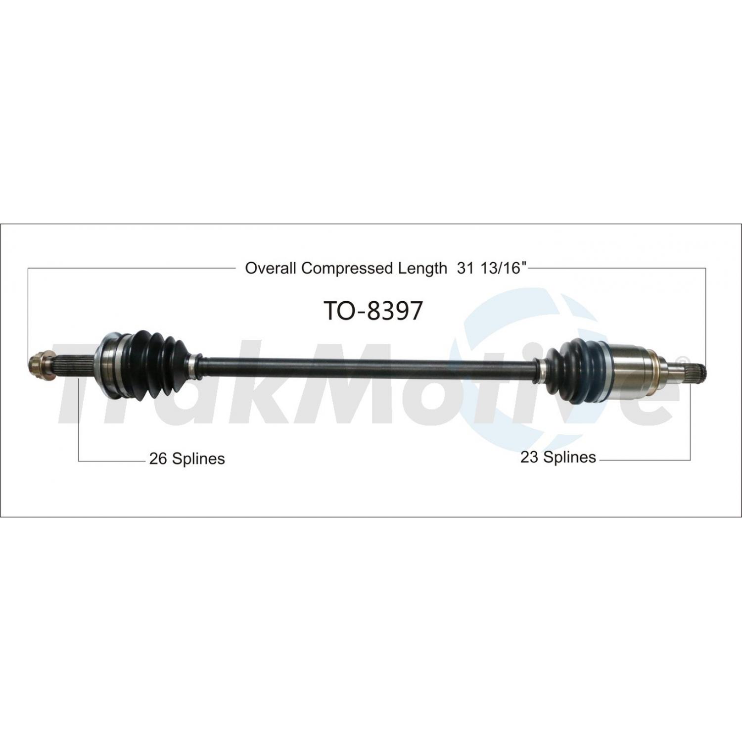 TrakMotive TO8397 CV Axle Shaft product image 1 of 3
