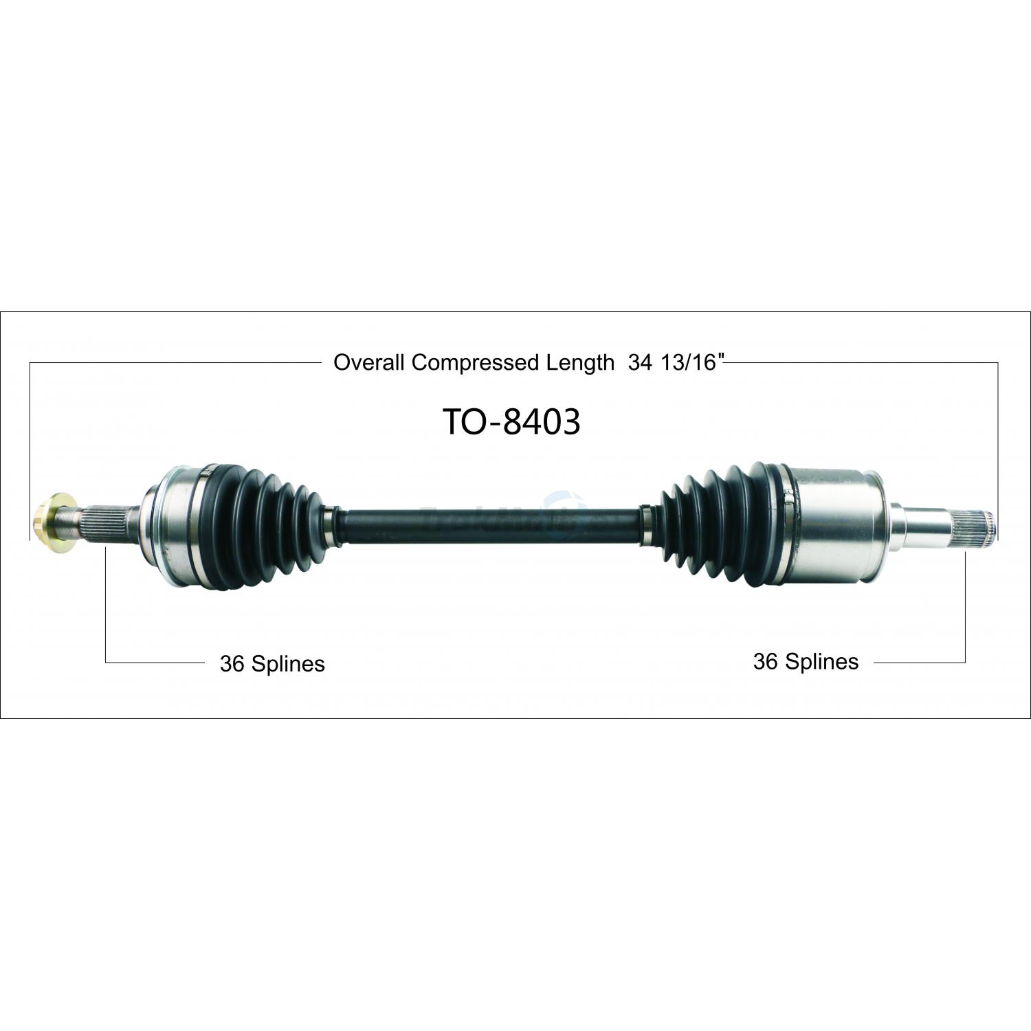 TrakMotive TO8403 CV Axle Shaft product image 1 of 3