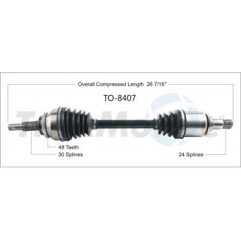 2019 Lexus RX350L CV Axle Shaft Front Left TrakMotive TO8407 image 1 of 3