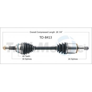 2016 Lexus RX450h CV Axle Shaft Front Left TrakMotive TO8413 image 1 of 3