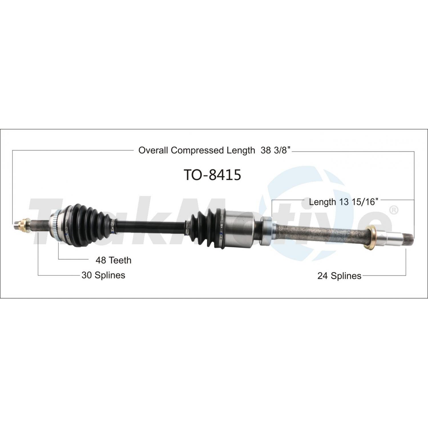 TrakMotive TO8415 - CV Axle Shaft TrakMotive TO8415 CV Axle Shaft product image 1 of 3
