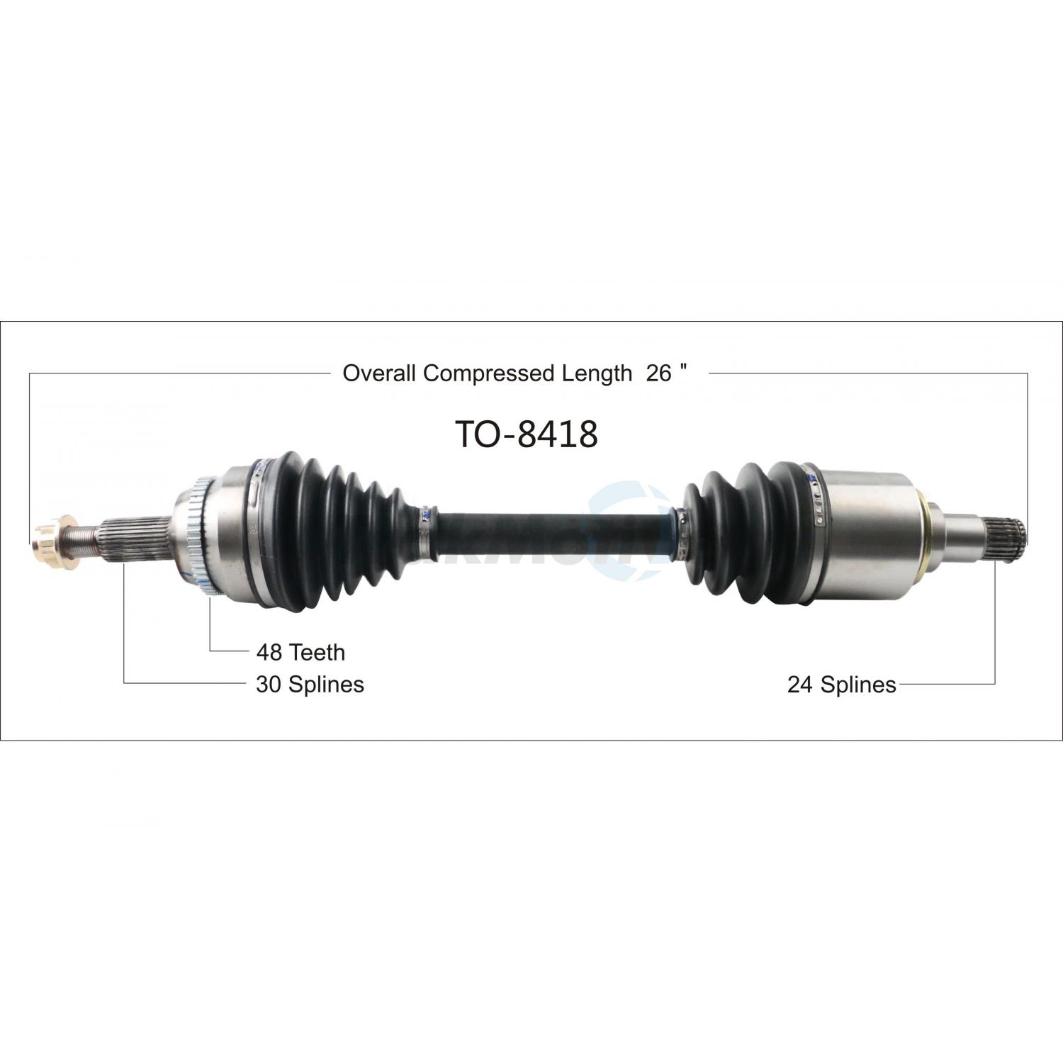 TrakMotive TO8418 - CV Axle Shaft TrakMotive TO8418 CV Axle Shaft product image 1 of 3