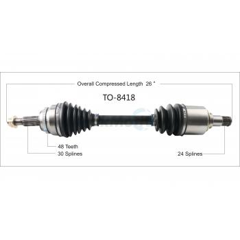 2017 Lexus ES350 CV Axle Shaft