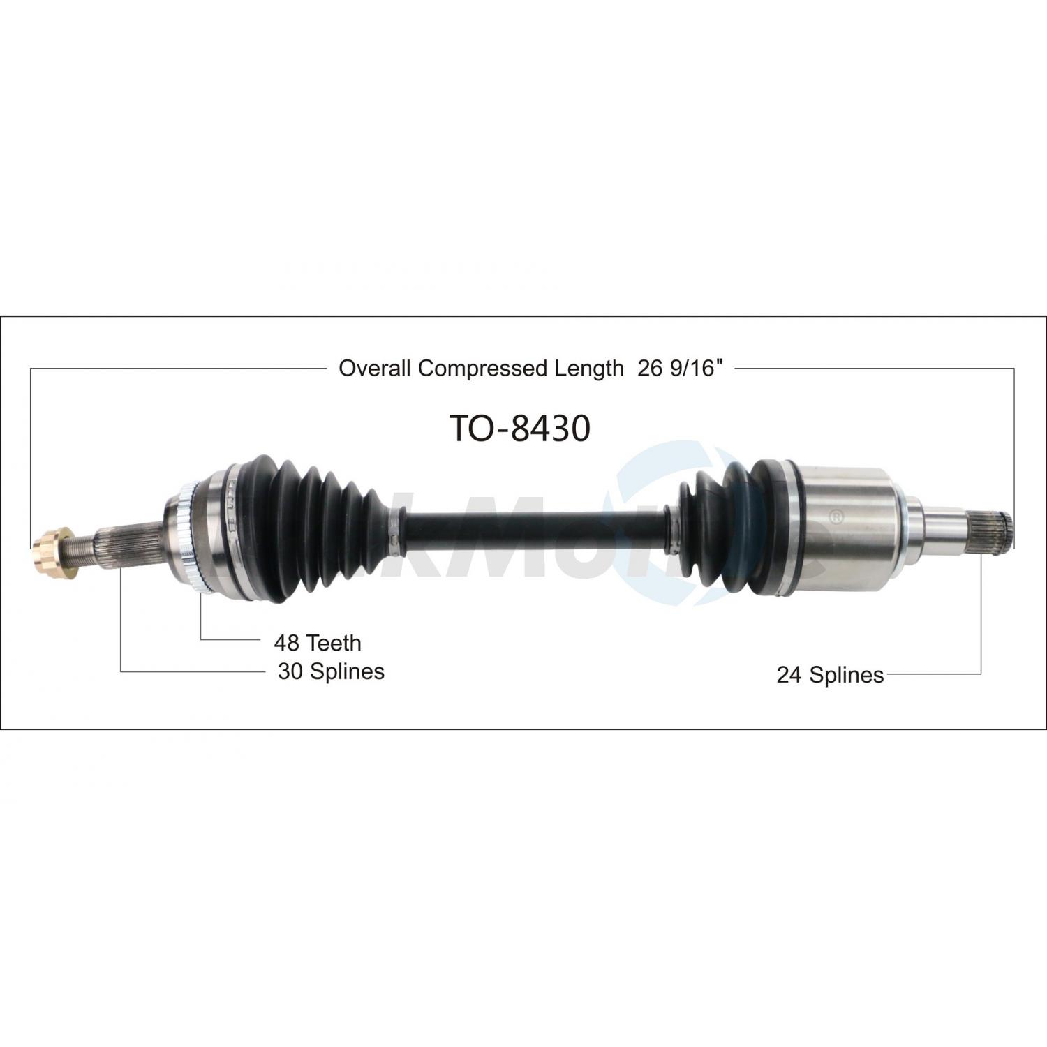 TrakMotive TO8430 - CV Axle Shaft TrakMotive TO8430 CV Axle Shaft product image 1 of 3