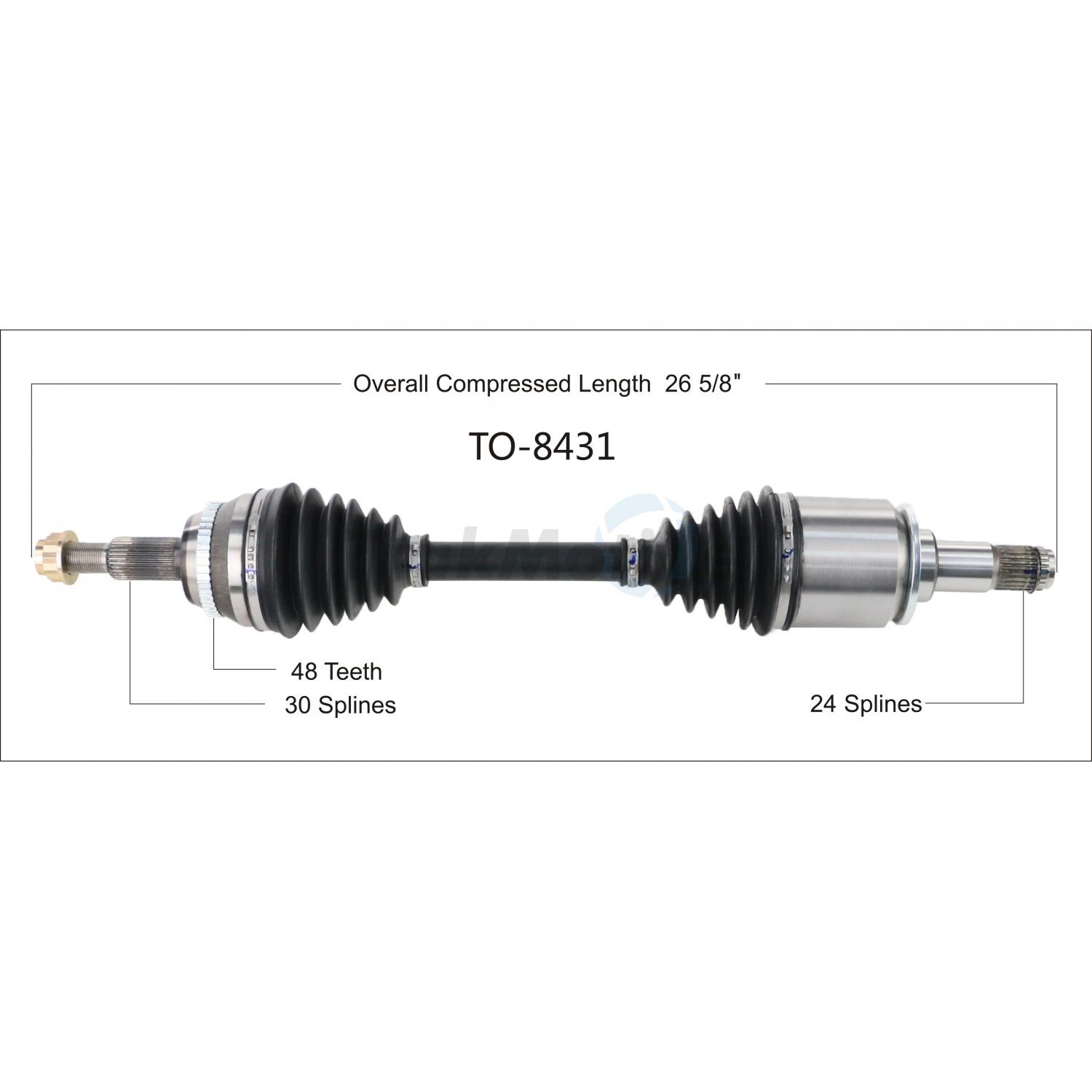 TrakMotive TO8431 - CV Axle Shaft TrakMotive TO8431 CV Axle Shaft product image 1 of 3
