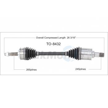 2019 Toyota RAV4 CV Axle Shaft Front Left TrakMotive TO8432 image 1 of 3