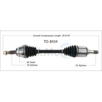 2018 Toyota Sienna CV Axle Shaft Front Left TrakMotive TO8434 image 1 of 3