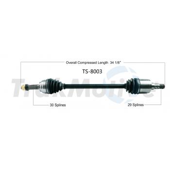 2016 Tesla S CV Axle Shaft Rear Left TrakMotive TS8003 image 1 of 3