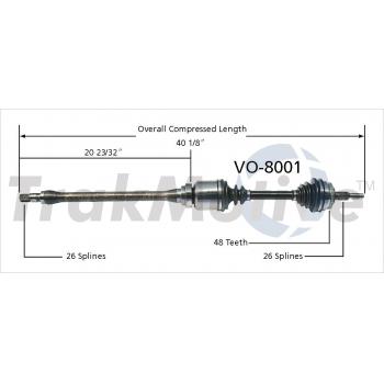 1997 Volvo 850 CV Axle Shaft Front Right TrakMotive VO8001 image 1 of 3