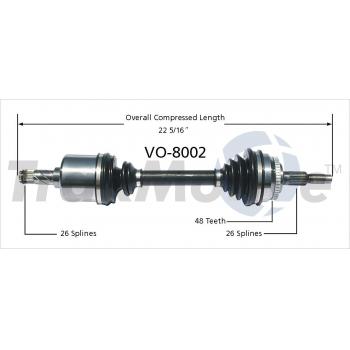 1997 Volvo 850 CV Axle Shaft Front Left TrakMotive VO8002 image 1 of 3
