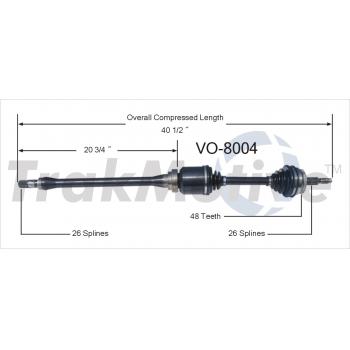 1999 Volvo C70 CV Axle Shaft