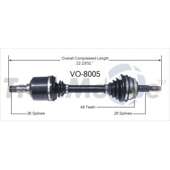 1999 Volvo C70 CV Axle Shaft Front Left TrakMotive VO8005 image 1 of 3