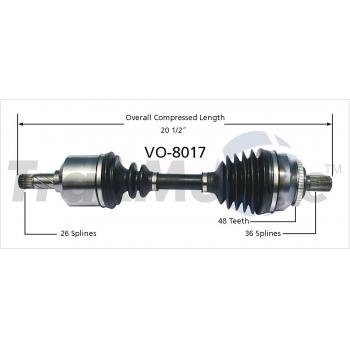 2004 Volvo C70 CV Axle Shaft