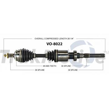 2006 Volvo S80 CV Axle Shaft Front Right TrakMotive VO8022 image 1 of 3