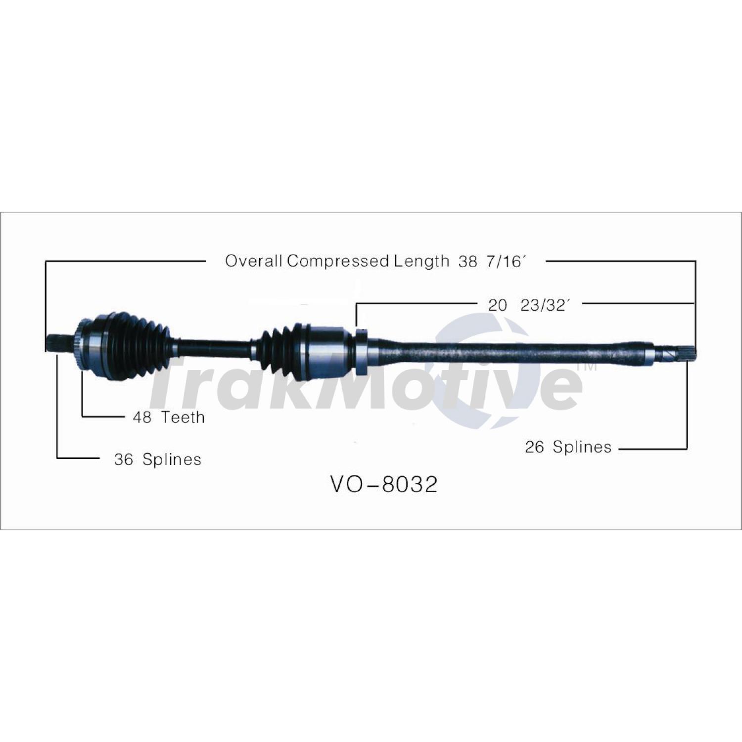 TrakMotive VO8032 - CV Axle Shaft TrakMotive VO8032 CV Axle Shaft product image 1 of 3