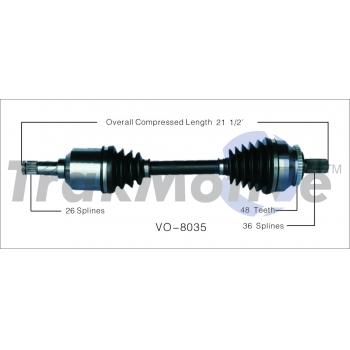 2006 Volvo S60 CV Axle Shaft Front Left TrakMotive VO8035 image 1 of 3
