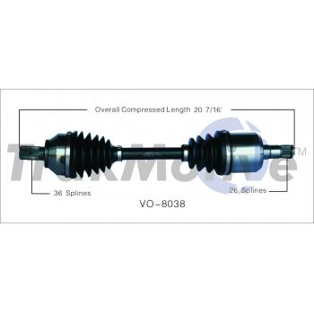 2010 Volvo C70 CV Axle Shaft