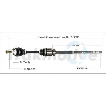 2006 Volvo S60 CV Axle Shaft Front Right TrakMotive VO8041 image 1 of 3