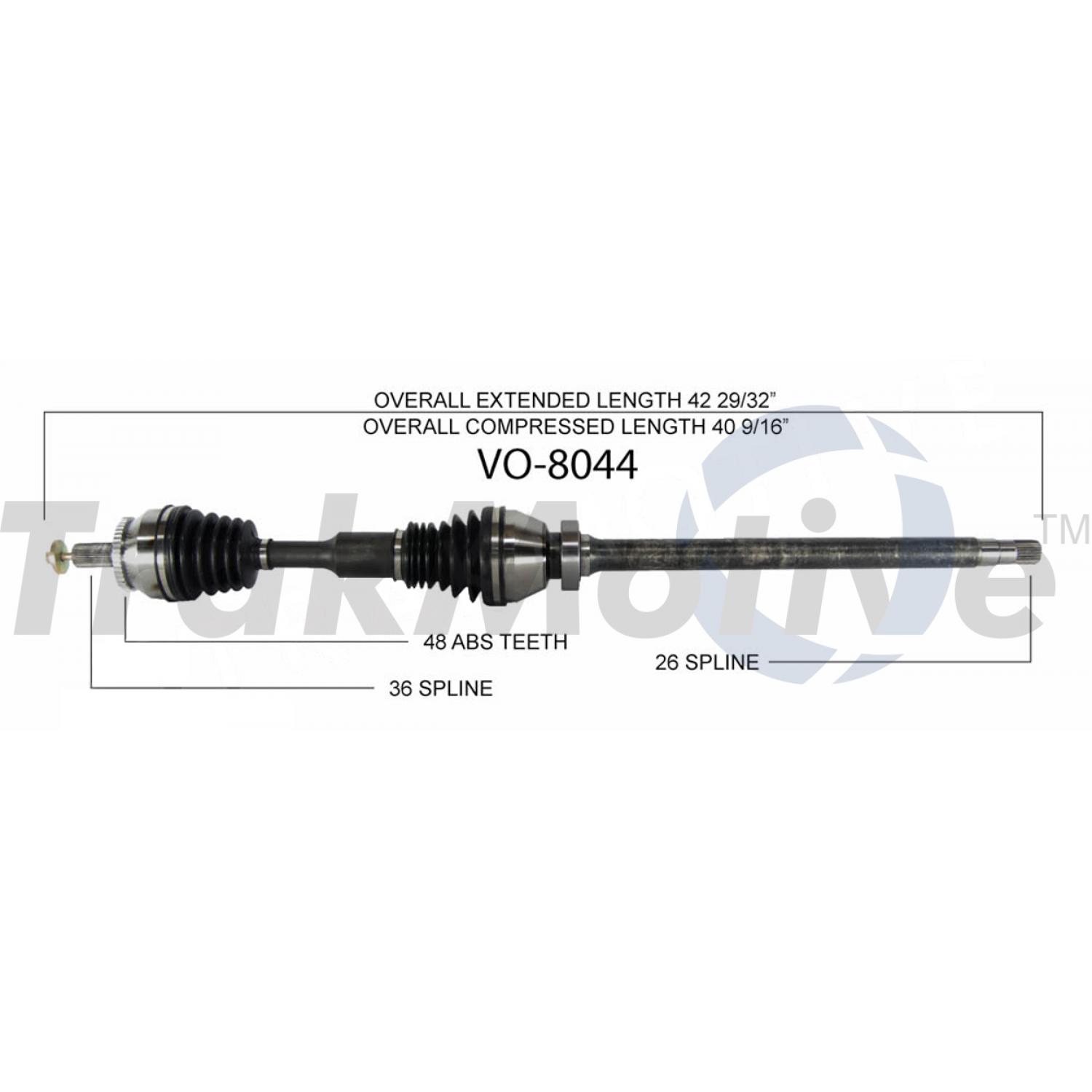 TrakMotive VO8044 - CV Axle Shaft TrakMotive VO8044 CV Axle Shaft product image 1 of 3