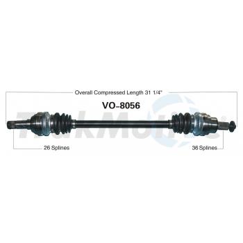 2005 Volvo XC90 CV Axle Shaft Rear Left TrakMotive VO8056 image 1 of 3