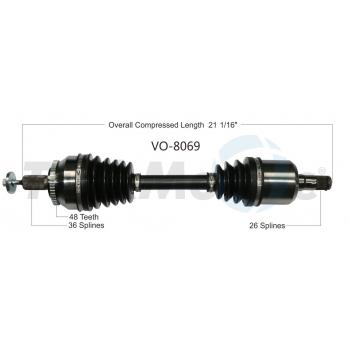 2006 Volvo S80 CV Axle Shaft Front Left TrakMotive VO8069 image 1 of 3