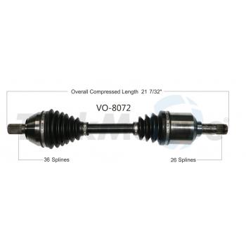 2010 Volvo S40 CV Axle Shaft Front Left TrakMotive VO8072 image 1 of 3