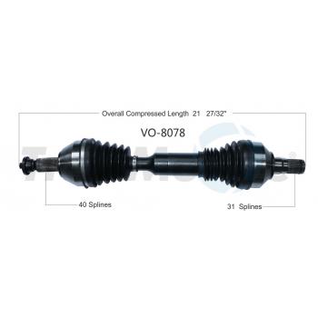2015 Volvo XC60 CV Axle Shaft