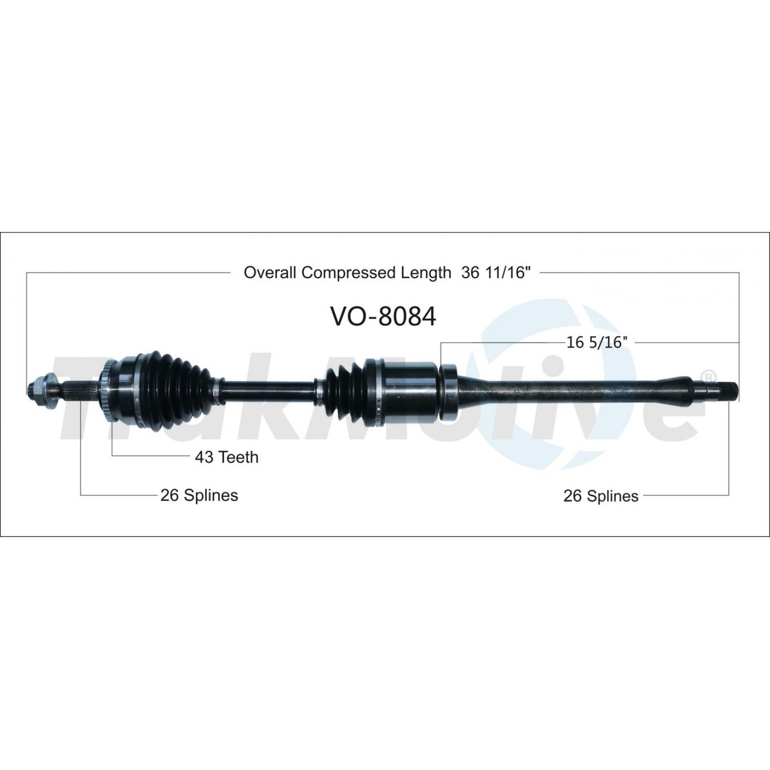 TrakMotive VO8084 - CV Axle Shaft TrakMotive VO8084 CV Axle Shaft product image 1 of 3