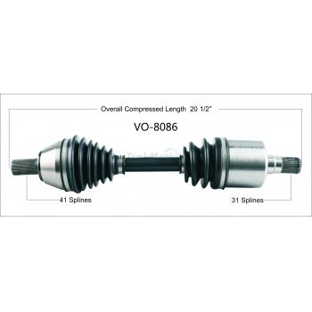 2009 Volvo V70 CV Axle Shaft Front Left TrakMotive VO8086 image 1 of 3