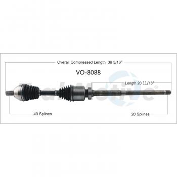 2016 Volvo V60 CV Axle Shaft Front Right TrakMotive VO8088 image 1 of 3