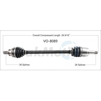 2009 Volvo XC70 CV Axle Shaft Rear Left TrakMotive VO8089 image 1 of 3