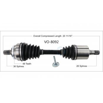 2004 Volvo C70 CV Axle Shaft Front Left TrakMotive VO8092 image 1 of 3
