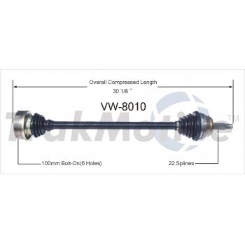1991 Volkswagen Jetta CV Axle Shaft Front Right TrakMotive VW8010 image 1 of 3