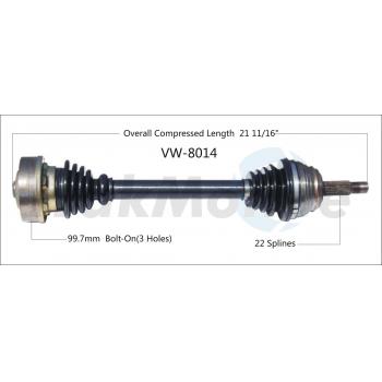 1997 Volkswagen Passat CV Axle Shaft Front Left TrakMotive VW8014 image 1 of 3