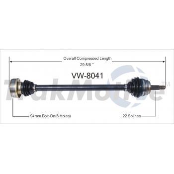 1984 Volkswagen Rabbit CV Axle Shaft Front Right TrakMotive VW8041 image 1 of 3