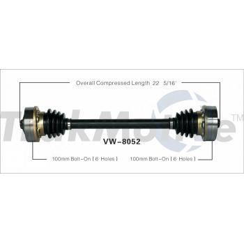1991 Volkswagen Vanagon CV Axle Shaft Rear Right TrakMotive VW8052 image 1 of 3