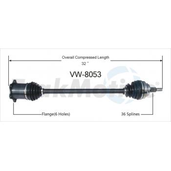 2005 Volkswagen Jetta CV Axle Shaft Front Right TrakMotive VW8053 image 1 of 3
