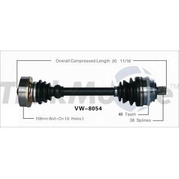 1994 Volkswagen EuroVan CV Axle Shaft Front Left TrakMotive VW8054 image 1 of 3