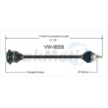 1998 Volkswagen Beetle CV Axle Shaft Front Right TrakMotive VW8058 image 1 of 3