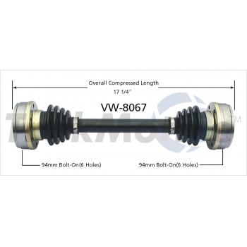 1973 Volkswagen Fastback CV Axle Shaft Rear Right TrakMotive VW8067 image 1 of 3