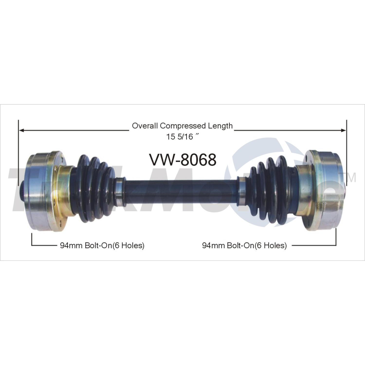 TrakMotive VW8068 - CV Axle Shaft TrakMotive VW8068 CV Axle Shaft product image 1 of 3