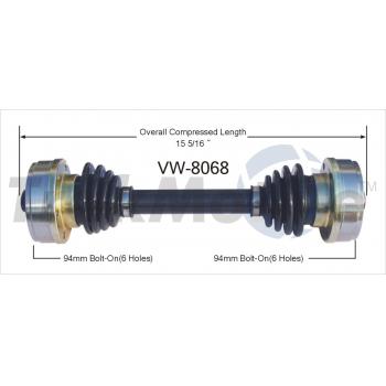 1973 Volkswagen Fastback CV Axle Shaft Rear Left TrakMotive VW8068 image 1 of 3