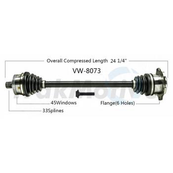 2001 Volkswagen Passat CV Axle Shaft Front Right TrakMotive VW8073 image 1 of 3