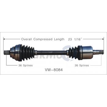2013 Volkswagen Golf SportWagen CV Axle Shaft