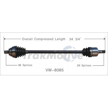 2007 Volkswagen Rabbit CV Axle Shaft Front Right TrakMotive VW8085 image 1 of 3