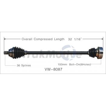 2007 Volkswagen Rabbit CV Axle Shaft Front Right TrakMotive VW8087 image 1 of 3