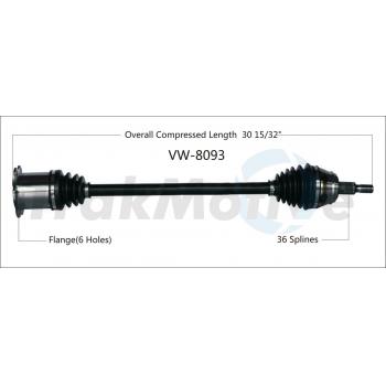 2006 Volkswagen Beetle CV Axle Shaft Front Right TrakMotive VW8093 image 1 of 3