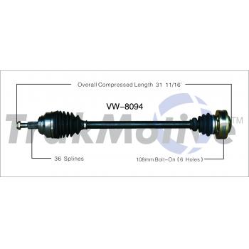 2005 Volkswagen Beetle CV Axle Shaft Front Right TrakMotive VW8094 image 1 of 3