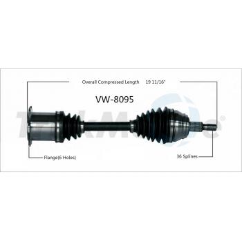 2006 Volkswagen Beetle CV Axle Shaft Front Left TrakMotive VW8095 image 1 of 3
