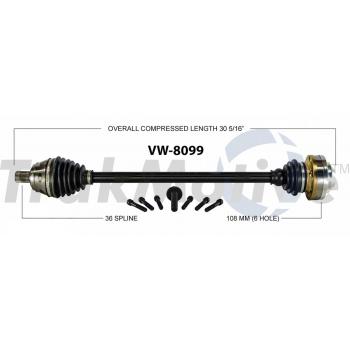 2005 Volkswagen Jetta CV Axle Shaft Front Right TrakMotive VW8099 image 1 of 3